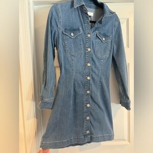 7 for Mankind Denim Dress Long Sleeve Size Small - Worn Once for a few hours